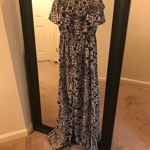 Women's Black & White, Strapless Jumper